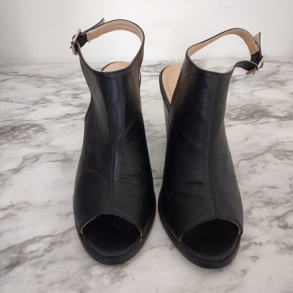 Chase & Chloe‎ Willy -5 Women"s Slingback Buckled Open Toe Heel Chunky Ankle 7.5 - Picture 2 of 11